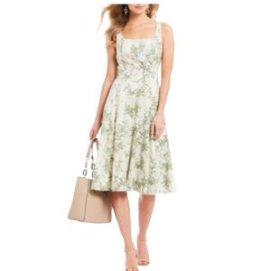 ANTONIO MELANI Green Floral Midi Dress